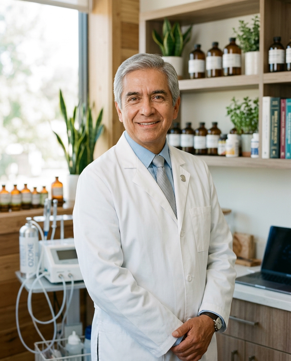 Retrato de Lic. Ismael Mendoza, Médico Funcional · Ozonoterapia · Terapias Alternativas